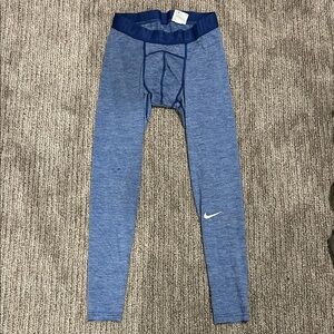 Nike Pro Mens Blue Compression Leggings
